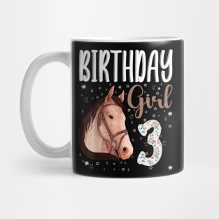 Horse Animal Lovers 3rd Birthday Girl Mug